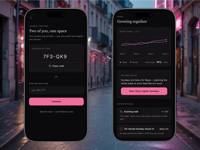 Partnero AI app — connect with your partner and grow together